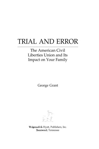 Book cover for Trial and Error