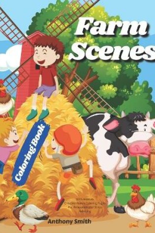 Cover of Farm Scenes Coloring Book With Animals