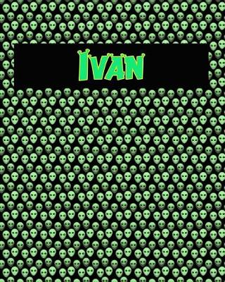 Book cover for 120 Page Handwriting Practice Book with Green Alien Cover Ivan