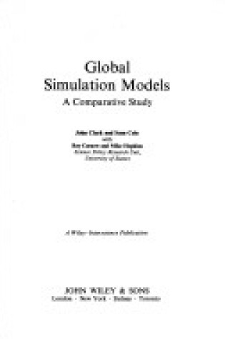 Cover of Global Simulation Models
