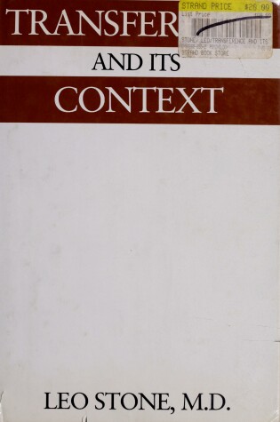 Cover of Transference and Its Context