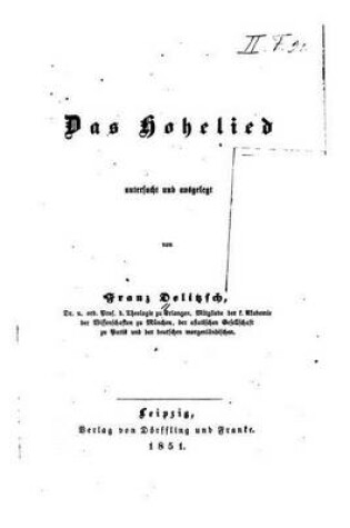 Cover of Das Hohelied