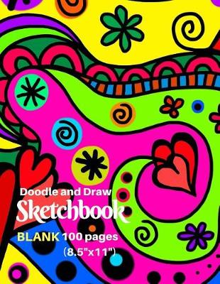 Book cover for Doodle and Draw Sketchbook, Blank 100 pages (8.5x 11)