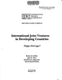 Book cover for International Joint Ventures in Developing Countries