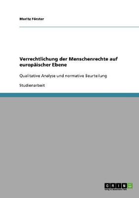 Book cover for Verrechtlichung der Menschenrechte auf europaischer Ebene