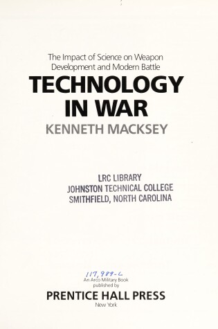 Cover of Technology in War