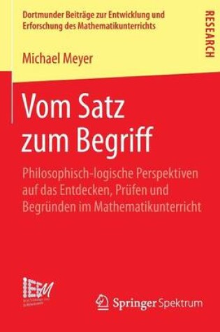 Cover of Vom Satz Zum Begriff