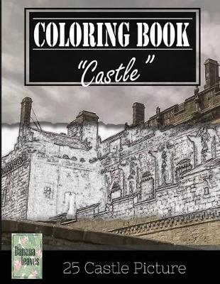 Book cover for Castle History Architechture Greyscale Photo Adult Coloring Book, Mind Relaxation Stress Relief