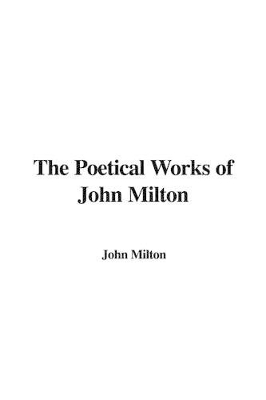 Book cover for The Poetical Works of John Milton