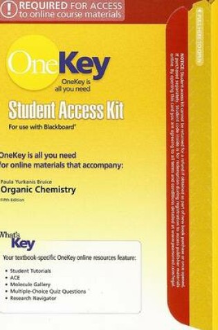 Cover of OneKey Blackboard, Student Access Code Kit, Organic Chemistry