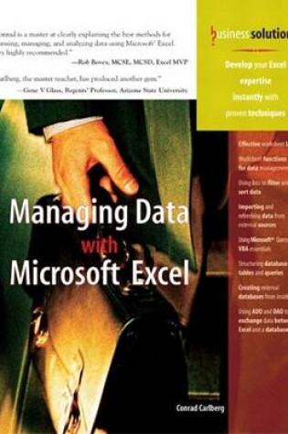 Cover of Managing Data with Microsoft Excel