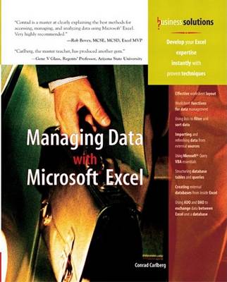 Book cover for Managing Data with Microsoft Excel