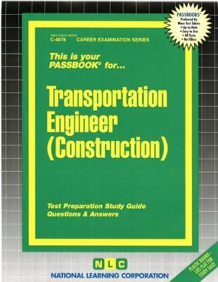 Book cover for Transportation Engineer (Construction)