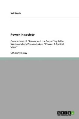 Cover of Power in society