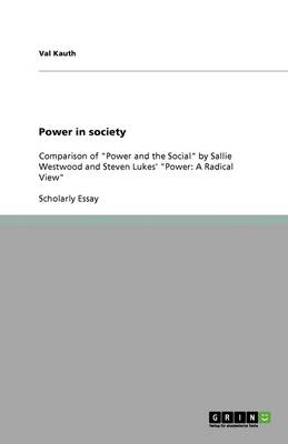 Book cover for Power in society