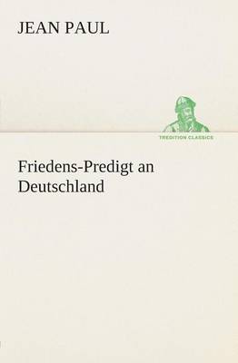 Book cover for Friedens-Predigt an Deutschland