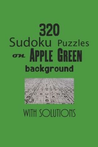 Cover of 320 Sudoku Puzzles on Apple Green background with solutions
