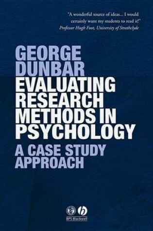 Cover of Evaluating Research Methods in Psychology