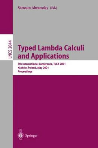 Cover of Typed Lambda Calculi and Applications