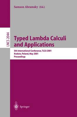 Book cover for Typed Lambda Calculi and Applications