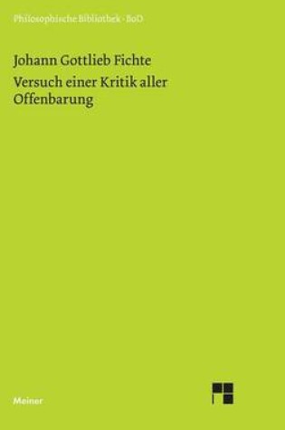 Cover of Versuch einer Kritik aller Offenbarung (1792)