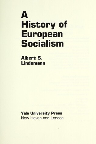 Cover of A History of European Socialism