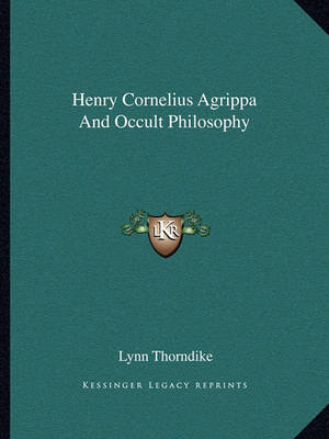 Book cover for Henry Cornelius Agrippa and Occult Philosophy