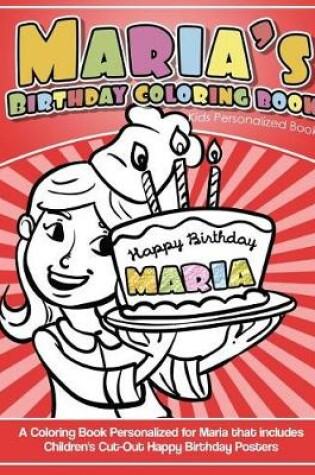 Cover of Maria's Birthday Coloring Book Kids Personalized Books