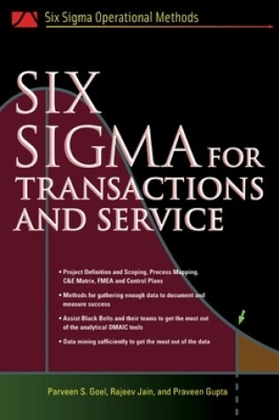 Cover of Six SIgma for Transactions and Service