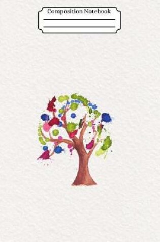 Cover of Composition Notebook Watercolor Tree Design Vol 29