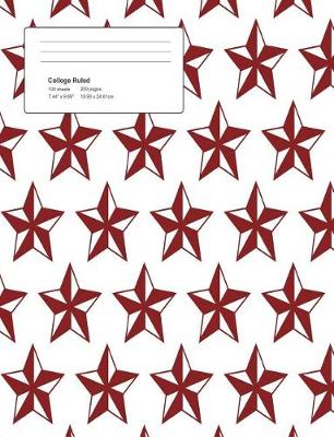 Cover of Christmas Pattern Star Composition College Ruled Book (7.44 x 9.69) 200 pages V8