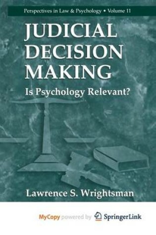 Cover of Judicial Decision Making