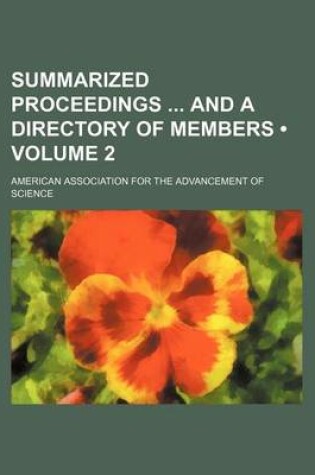 Cover of Summarized Proceedings and a Directory of Members (Volume 2)