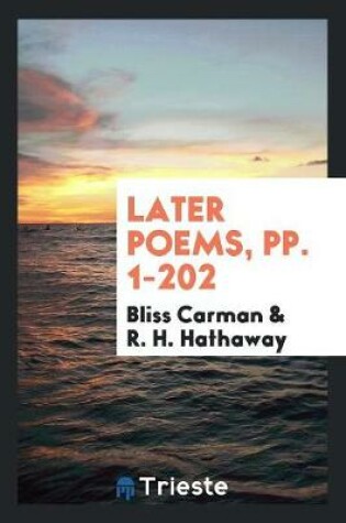 Cover of Later Poems, Pp. 1-202