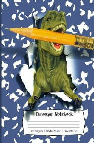 Cover of Dinosaur Notebook 110 Pages Wide-Ruled 7 1/2 x 9 1/4 in