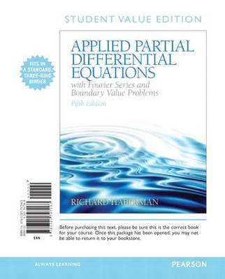 Book cover for Applied Partial Differential Equations with Fourier Series and Boundary Value Problems, Books a la Carte