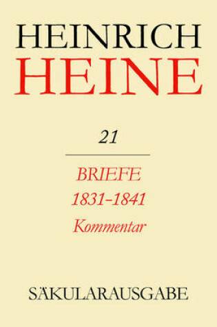 Cover of Briefe 1831-1841: Kommentar