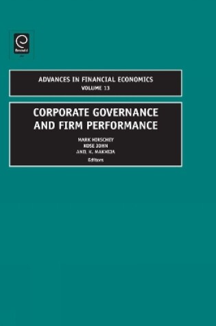 Cover of Corporate Governance and Firm Performance