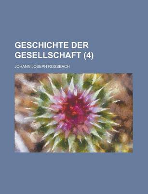 Book cover for Geschichte Der Gesellschaft (4)