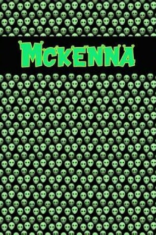 Cover of 120 Page Handwriting Practice Book with Green Alien Cover Mckenna