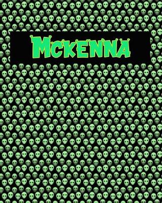 Book cover for 120 Page Handwriting Practice Book with Green Alien Cover Mckenna