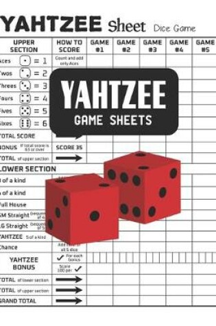 Cover of Yahtzee Game Sheets