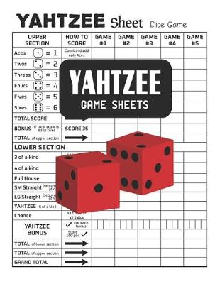 Book cover for Yahtzee Game Sheets