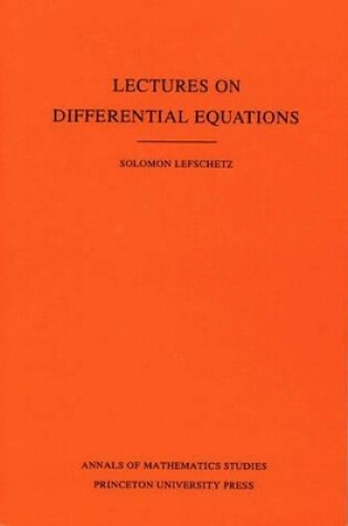 Cover of Lectures on Differential Equations. (AM-14), Volume 14