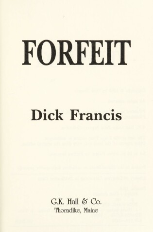 Cover of Forfeit