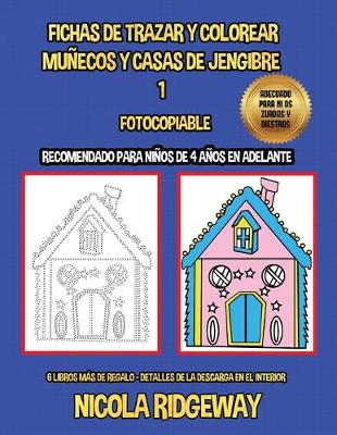 Book cover for Fichas de trazar y colorear (Mu�ecos y casas de jengibre)