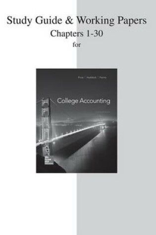 Cover of Study Guide and Working Papers for College Accounting (Chapters 1-30)