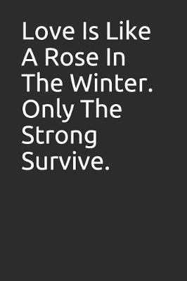 Book cover for Love Is Like a Rose in the Winter. Only the Strong Survive.