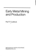 Cover of Early Metal Mining and Production