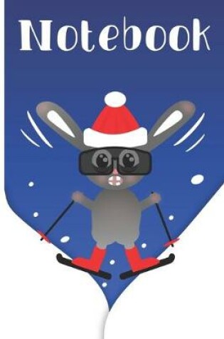 Cover of Winter Sports Bunny on Skis Notebook